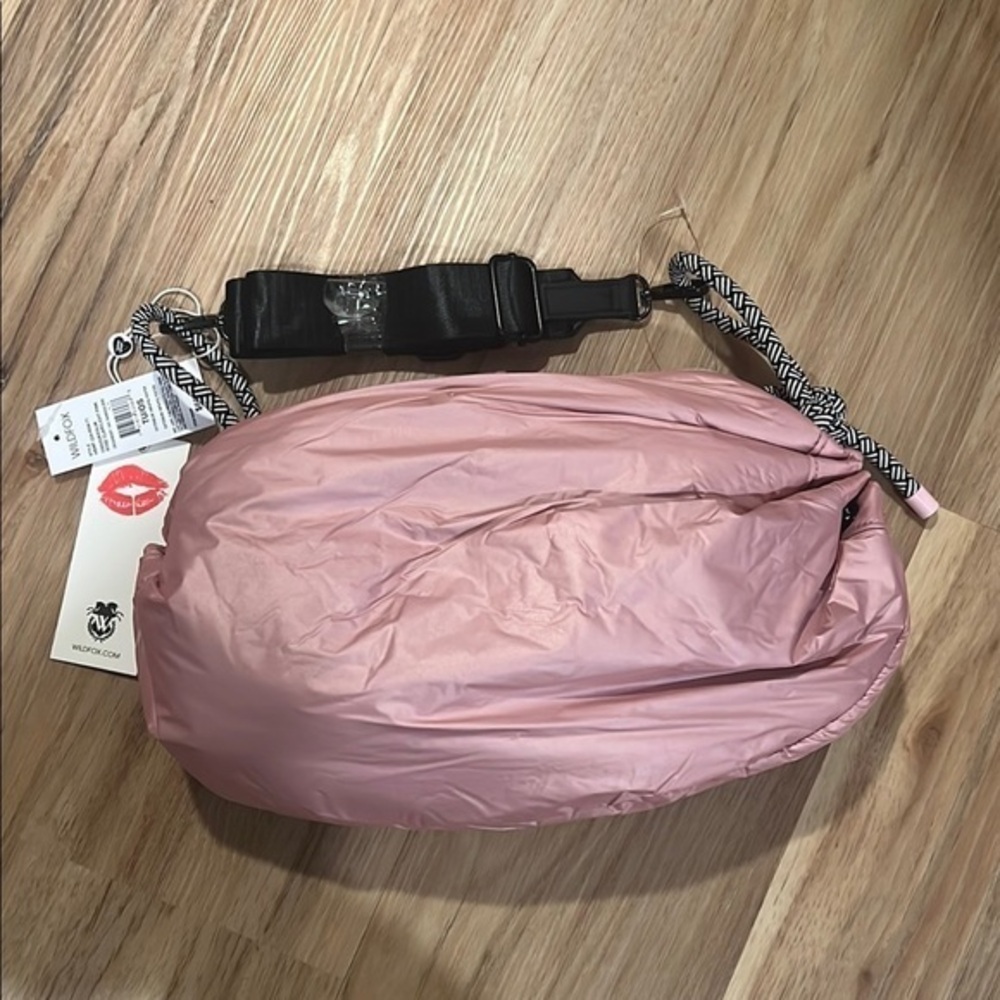 Wild Fox Pink Puffy crossbody Bag in Rose Color